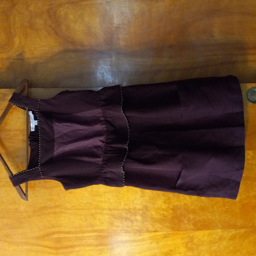 See by Chloé Cotton/Silk Blend Purple Peplum Dress W/ Beads, Pockets *Size 2*